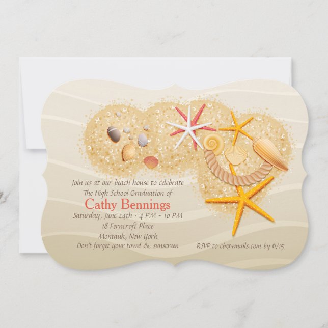 Convite de festas de Praia para Graduação do Tesou (Frente)