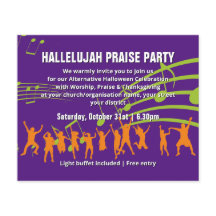 Convite de festas de PRAISE para o Halloween