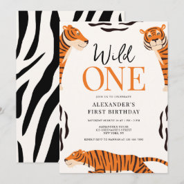Convite de festas de primeiro aniversario Wild One