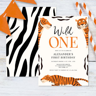 Convite de festas de primeiro aniversario Wild One