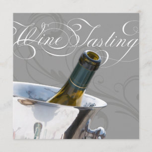 Convite de festas de Provando de vinho