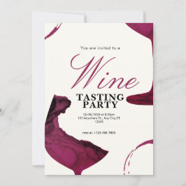 Convite de festas de Provando de vinho branco e ro