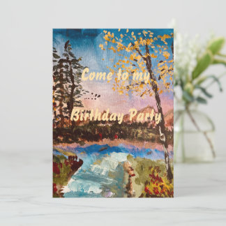 Convite de festas de queda personalizável