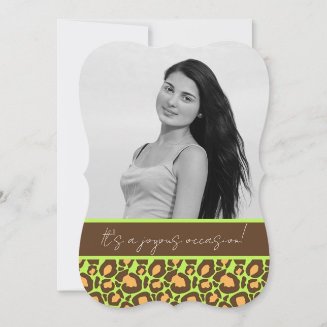 Convite de festas de Quinceanera (Chita Impressão) (Frente)