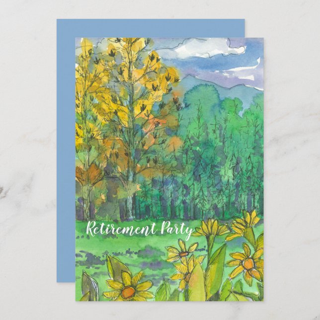 Convite de festas de Reforma da Paisagem de Montan (Frente/Verso)