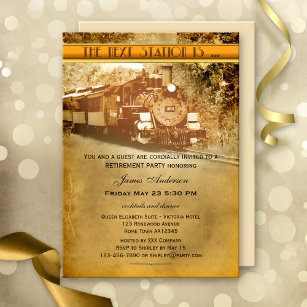 Convite de festas de Reforma do Comboio Vintage