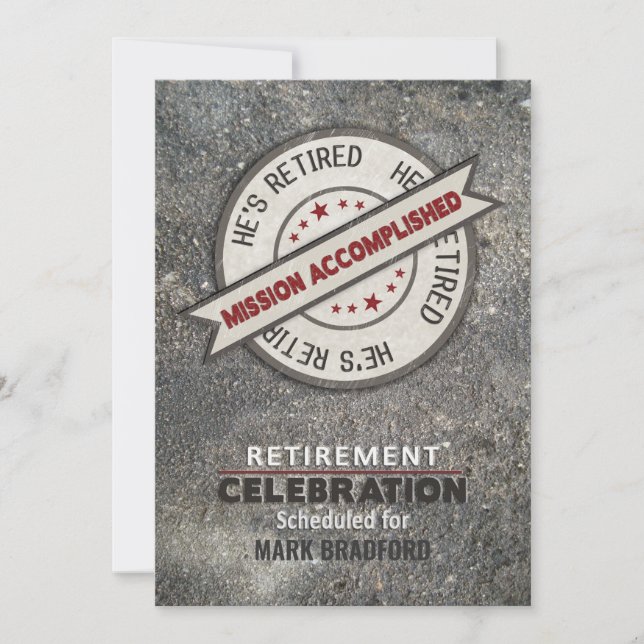 Convite de festas De Reforma, Missão Cumprida, (Frente)