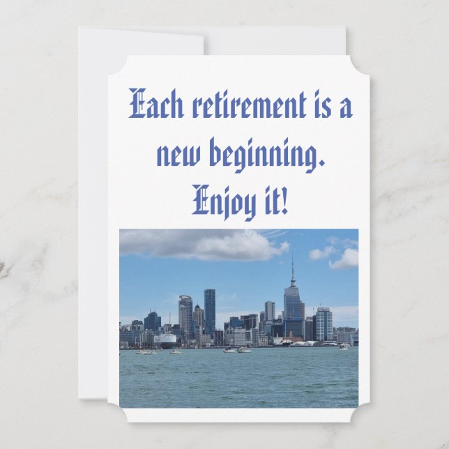 convite de festas de reforma nova zelândia (Frente)