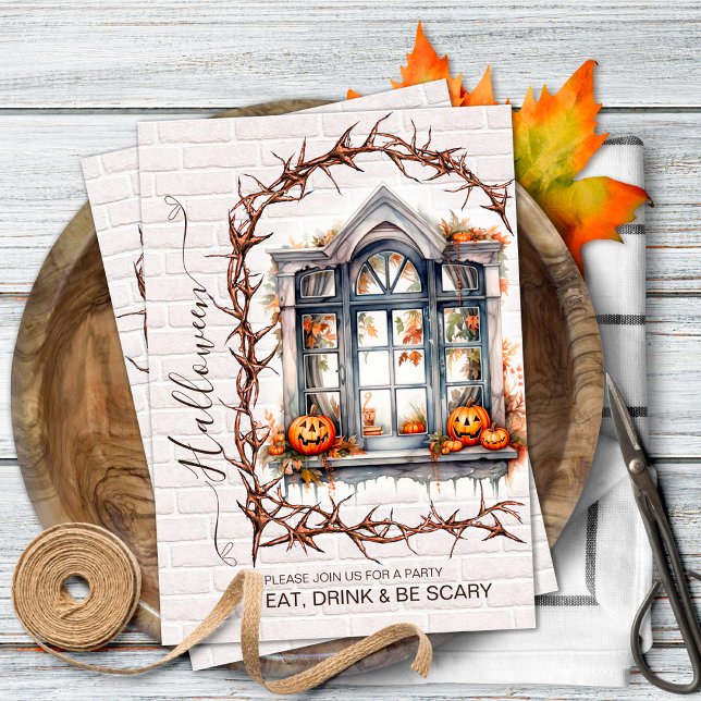 Convite de festas de roupa de Halloween (Criador carregado)