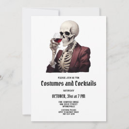 Convite de festas de roupas e coquetéis do Hallowe