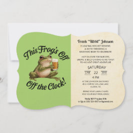 Convite de festas de Sapo Verde Simples