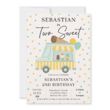 Convite de festas de segundo aniversário de caminh