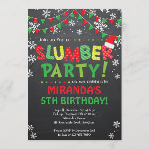 Convite de festas de Slumber de Natal