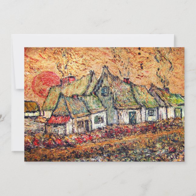 Convite de festas de solstício de Verão Sunrise (Frente)