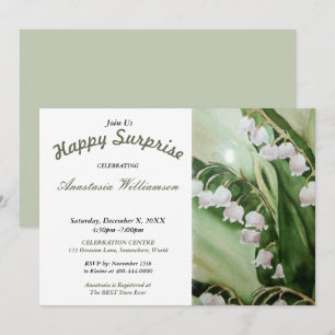 Convite de festas DE SURPRESA FELIZ