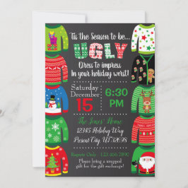Convite de festas de Sweater Feio - Festa de Natal