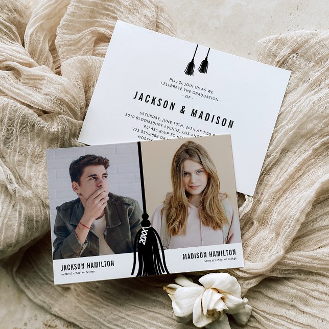 Convite de festas de Tassel de Formatação Dupla Co (Criador carregado)