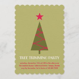 Convite de festas de Trimagem da Árvore de Natal