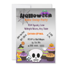 Convite de festas de troca de Assar Halloween