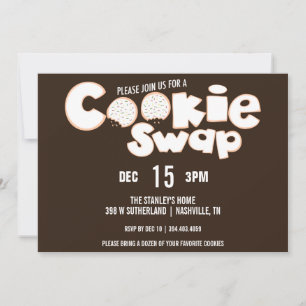 Convite de festas de Troca de Cookie de Natal