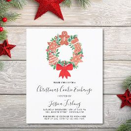 Convite de festas de Troca de Cookies de Natal de