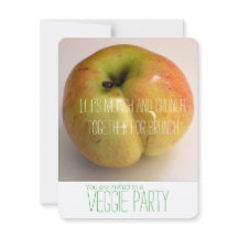 CONVITE DE FESTAS DE Veggie DA MAÇÃ DA ADAM