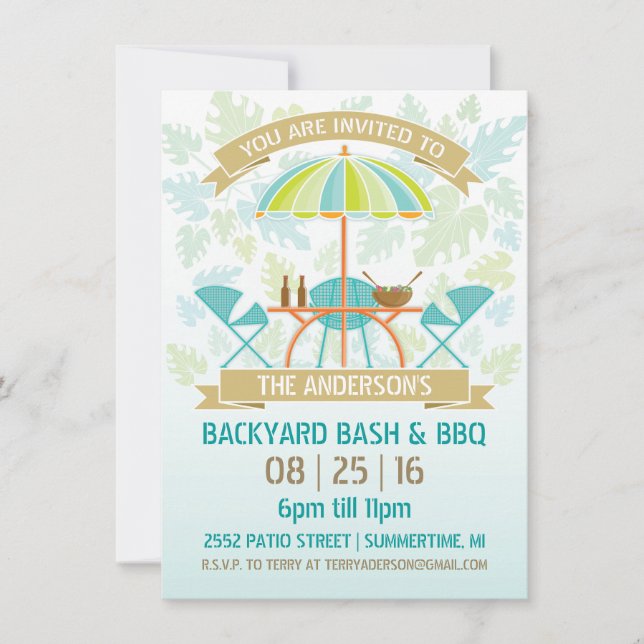 Convite de festas de Verão (Frente)