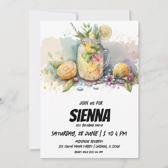 Convite de festas de Verão de Praia (Frente)