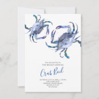 Convite de festas de Verão do Crab Boil