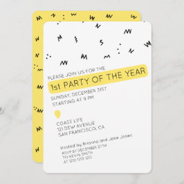 Convite de festas de Véspera de ano novo divertida