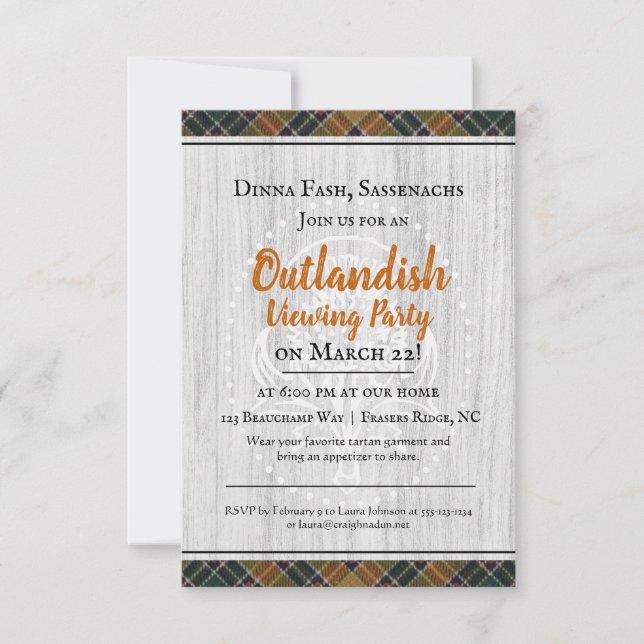 Convite de festas de visualização externa (Frente)