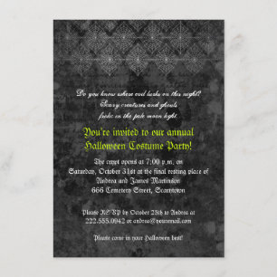 Convite de festas delével do Dia das Bruxas