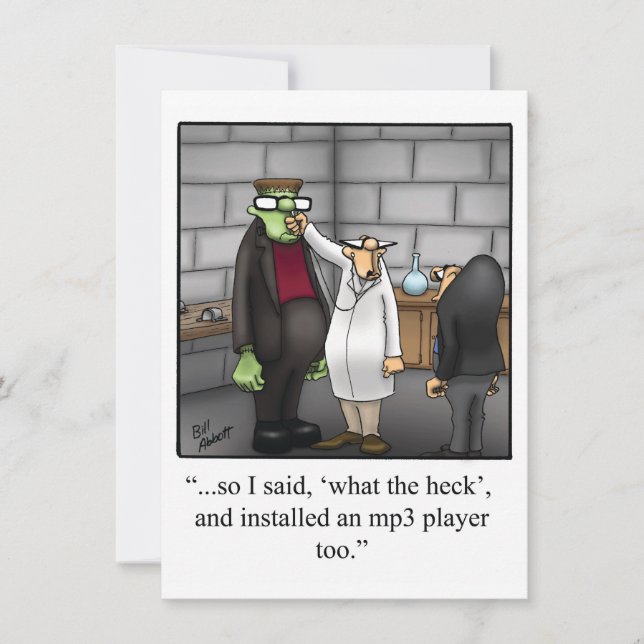 Convite de festas Dia de as Bruxas engraçado (Frente)