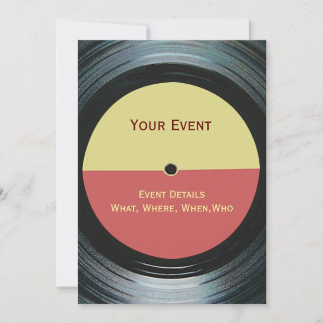 Convite de festas DJ de evento de música (Frente)