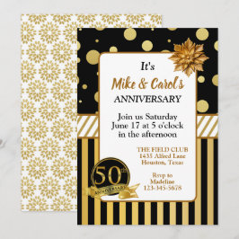 Convite de festas do 50º aniversário do Elegant