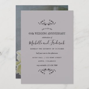 convite de festas do 60º aniversário do Diamond