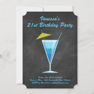 Convite de festas do aniversário de 21 anos do