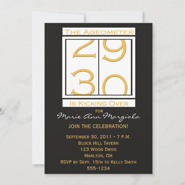 Convite de festas do aniversário de 30 anos do (Frente)