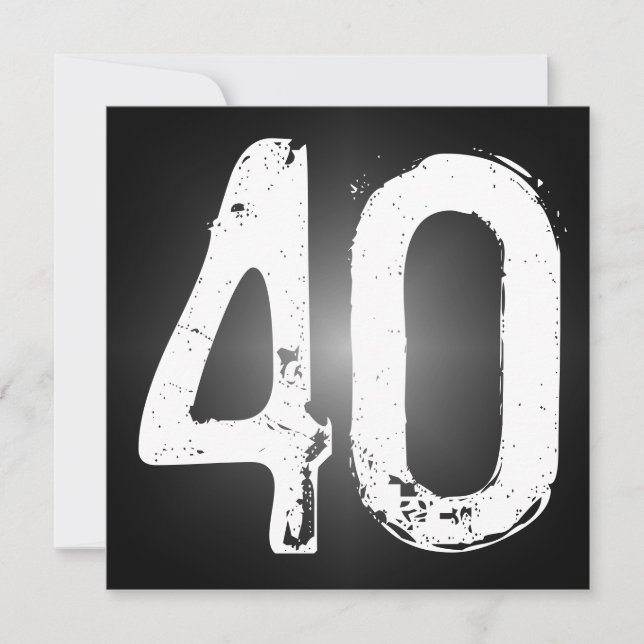 Convite de festas do aniversário de 40 anos (Frente)