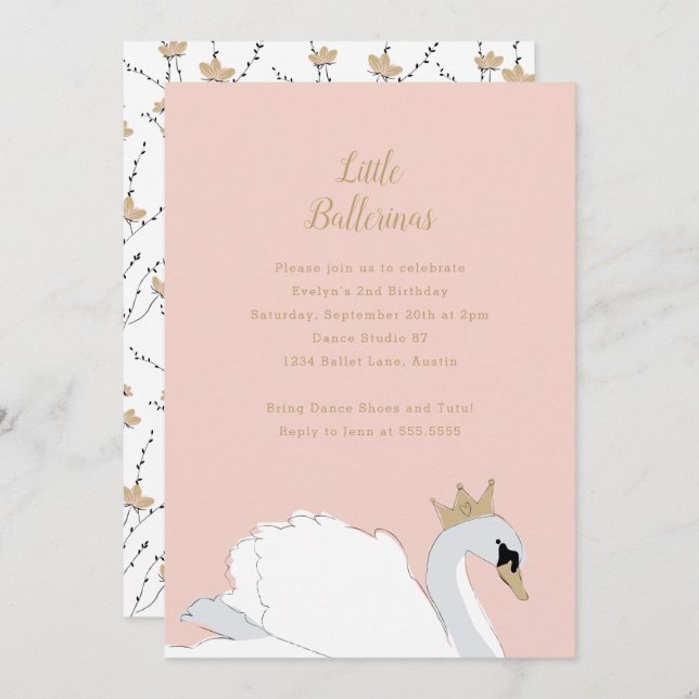 Convite de festas do Aniversário de criança centra (Frente/Verso)