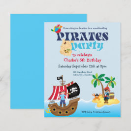 Convite de festas do Aniversário de criança de Pir