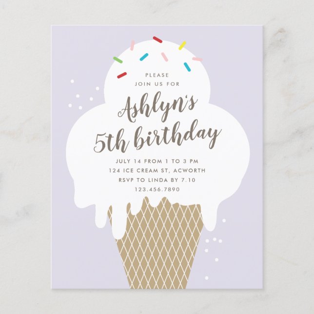 Convite de festas do Aniversário de criança do Sor (Frente)