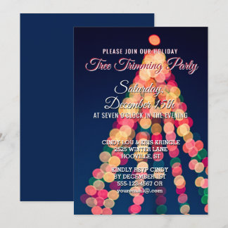 Convite de festas do aparamento da árvore de Natal