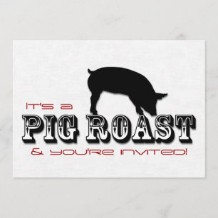 Convite de festas do assado do porco