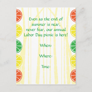 Convite de festas do bambu do citrino