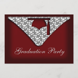 Convite de festas do boné de formatura