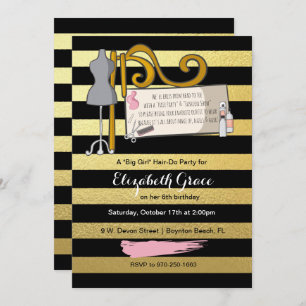 Convite de festas do cabelo/desfile de moda