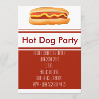 Convite de festas do cachorro quente