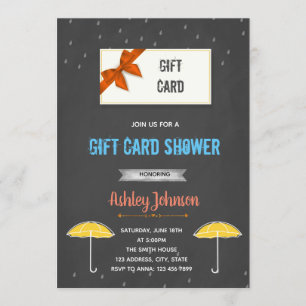 Convite de festas do chá do cartão de presente