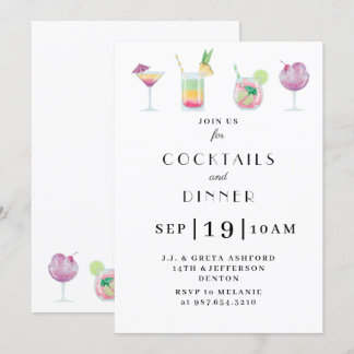 Convite de festas do cocktail e das bebidas